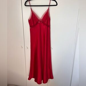 Victoria's Secret Red Satin slip dress
